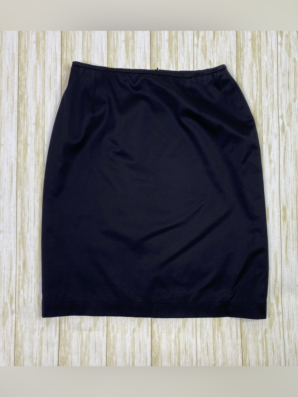 Escada Black Cotton Blend Pencil Skirt